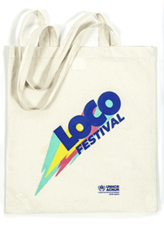 Bolsa Tela Solidaria Acnur Loco Festival